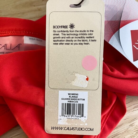 Calia By Carrie Underwood Wide Banded Bikini Bottom Swim Hibiscus NWT Women's XL - Picture 6 of 7